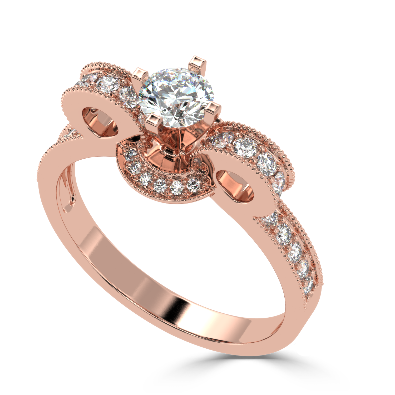 Buy 0.68Ct Vintage Halo Natural Diamond Ring | SolitaireKart